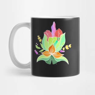 Flower red Tropical palms cute Mug